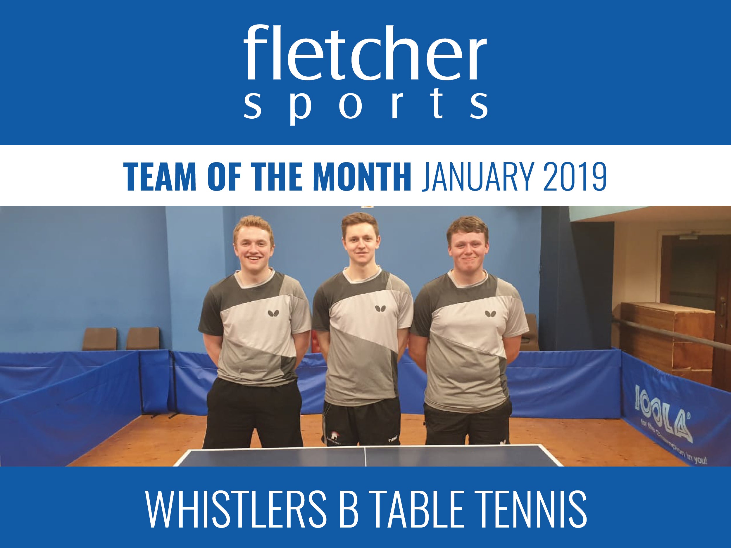 Team of the Month for January - Whistlers B table tennis