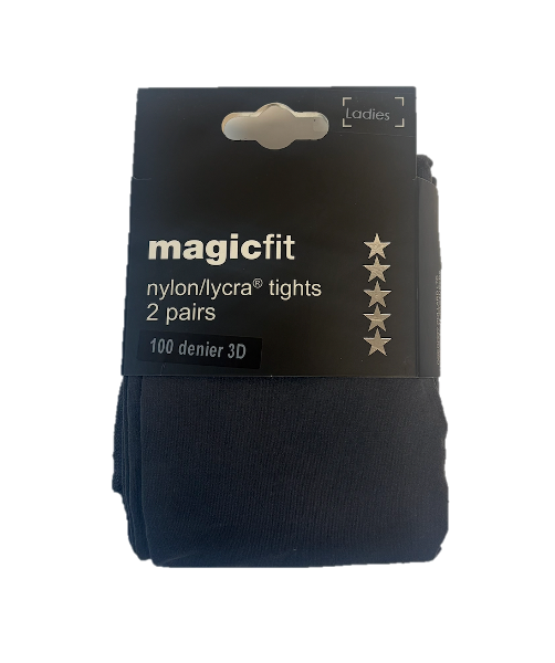 Grey 100 Denier Tights - 2 Pack