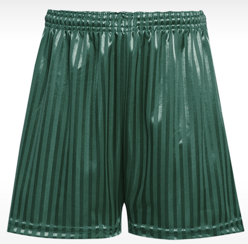 Bottle Green Shadow Stripe Shorts