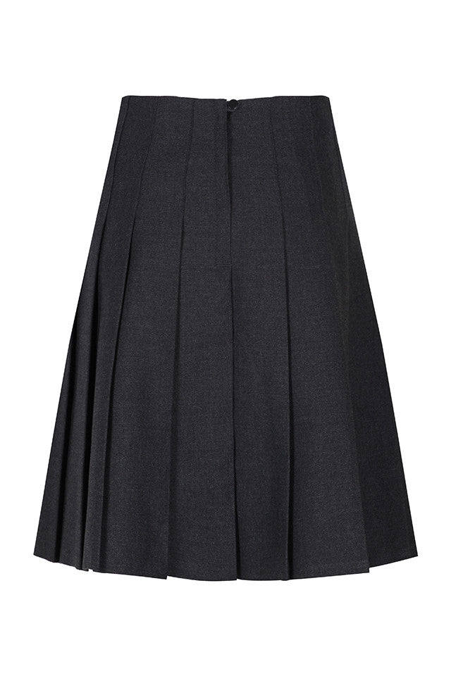Stitch Down Pleat Skirt Grey