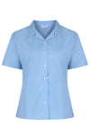 Blue Short Sleeve Rever Easycare School Blouse