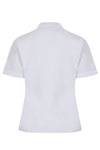 Short Sleeve Rever Collar White Blouses