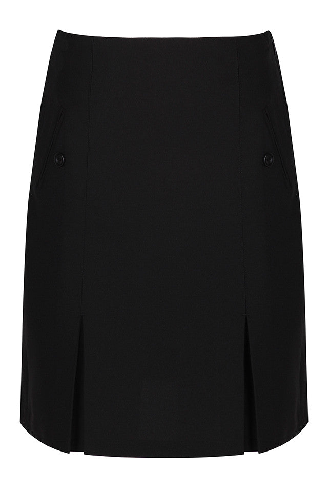 Black Junior Two Pocket Skirt