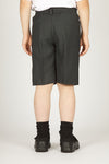 Grey Bermuda Pleated Shorts