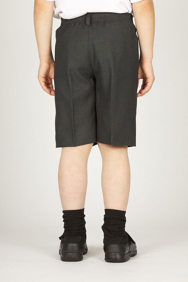 Grey Bermuda Pleated Shorts
