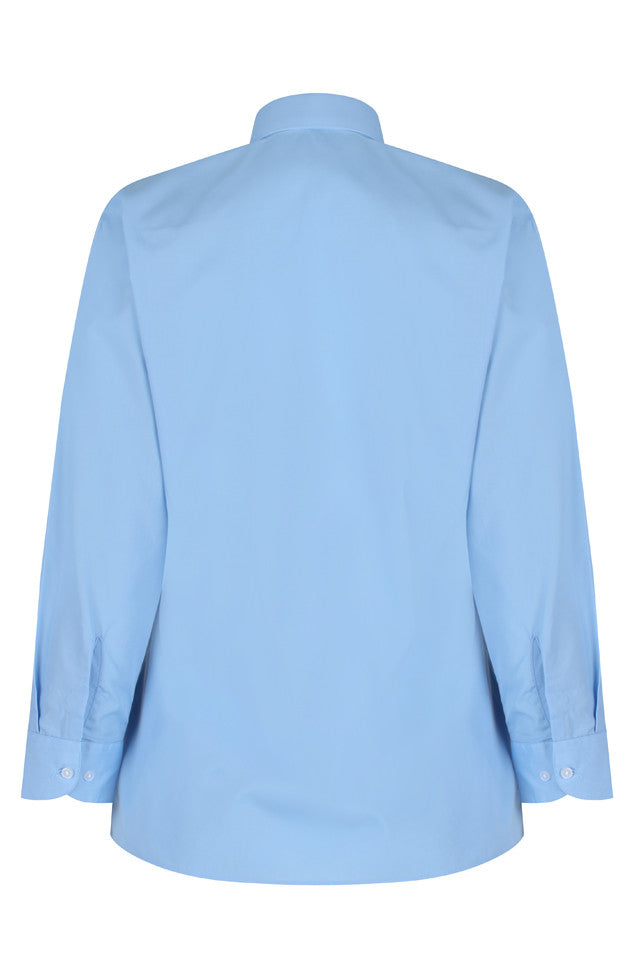 Blue Long Sleeve Easycare School Blouse