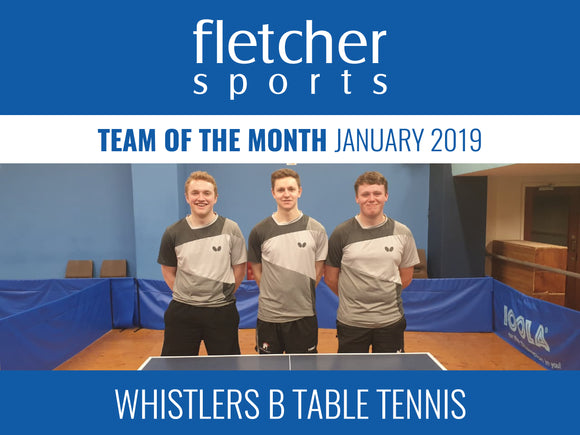 Team of the Month for January - Whistlers B table tennis