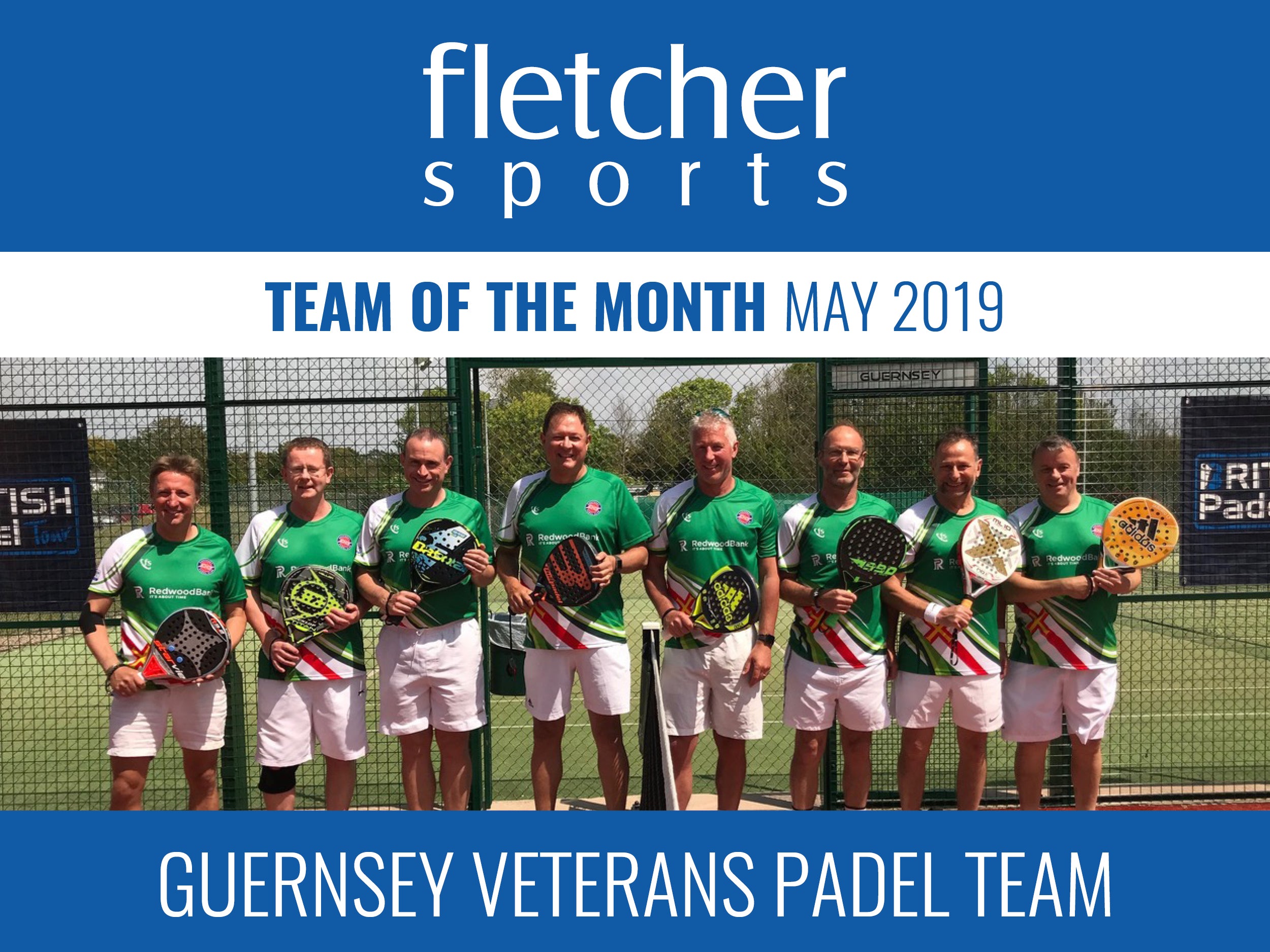 Team of the Month for May - Guernsey Vets Padel Team
