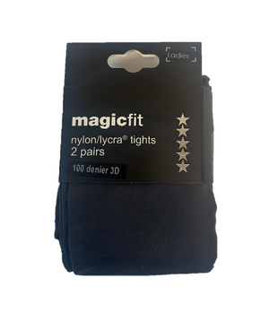 Grey 100 Denier Tights - 2 Pack