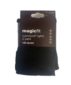Bottle Green 100 Denier Tights - 2 Pack
