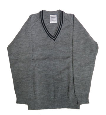 ECJS Grey V Neck Pullover