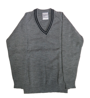 Grey V Neck Pullover