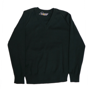 Bottle Green V Neck Pullover