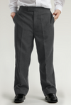 Grey Elastic Back Classic Fit Trouser