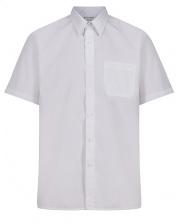 Short Sleeve Easycare Polycotton White Shirts