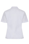 Short Sleeve Rever Collar White Blouses