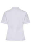 Short Sleeve Rever Collar White Blouses
