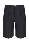 Grey Bermuda Pleated Shorts