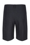 Grey Bermuda Pleated Shorts