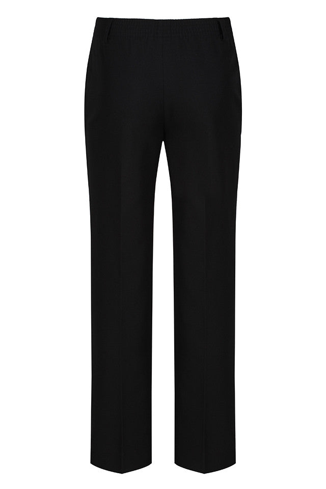 Black Elastic Back Classic Fit Trouser