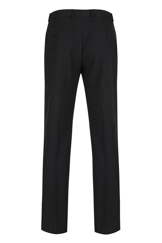 Black Elastic Back Slim Fit Trouser